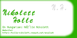 nikolett holle business card